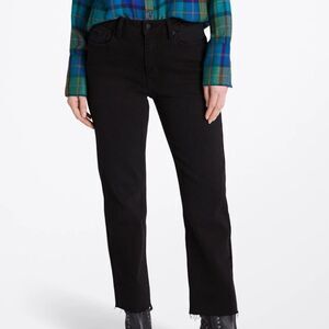 JUST USA Phillip slim HighRise Raw Hem straight leg jeanBLACK 14P stitch Fix NWT